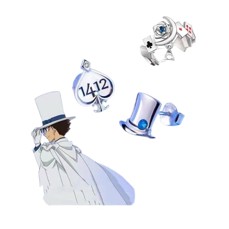 名探偵コナン 怪盗キッド ファスナーアクセサリー Amazon | 怪盗キッド アイコン ネックレス メッセージ付き 名